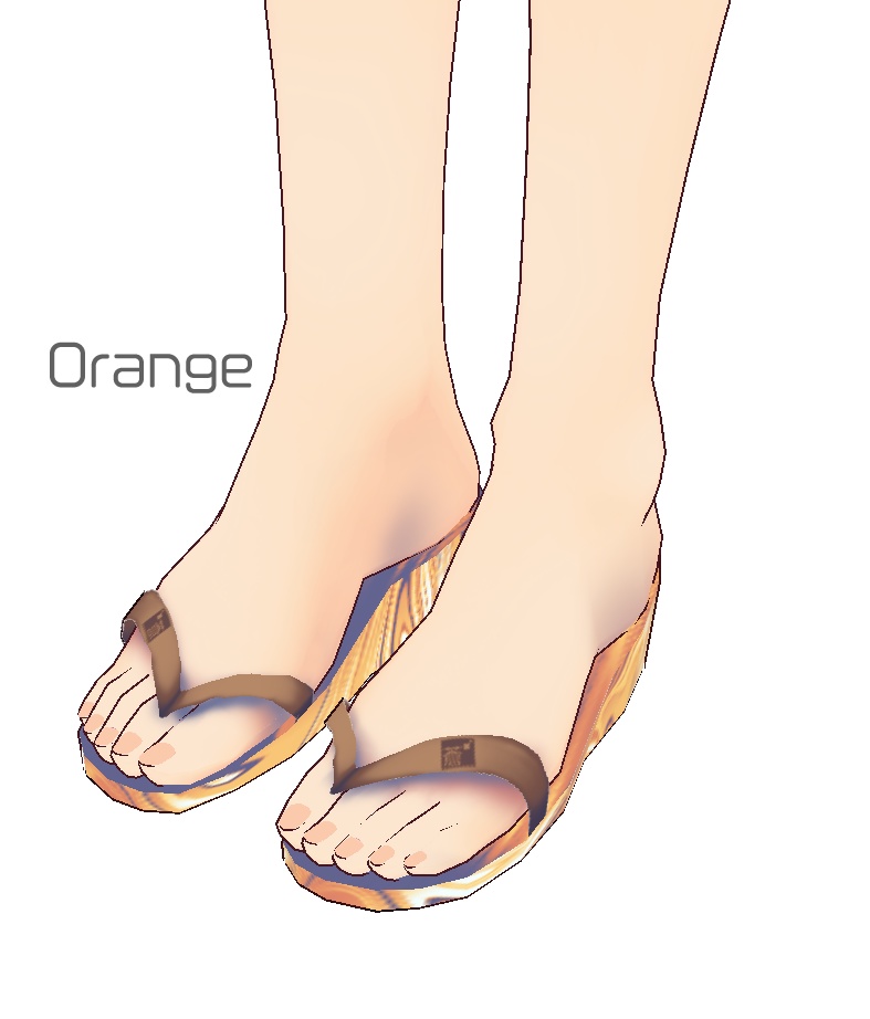 【For VRoid1.0】マーブルビーチサンダル/Marble beach sandals