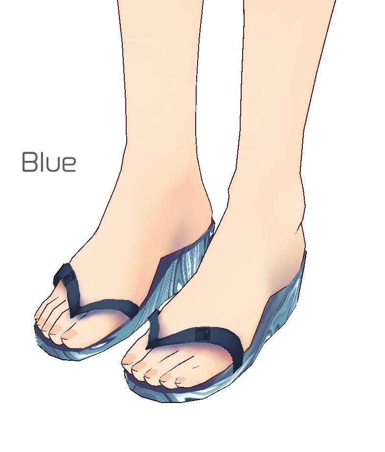 【For VRoid1.0】マーブルビーチサンダル/Marble beach sandals