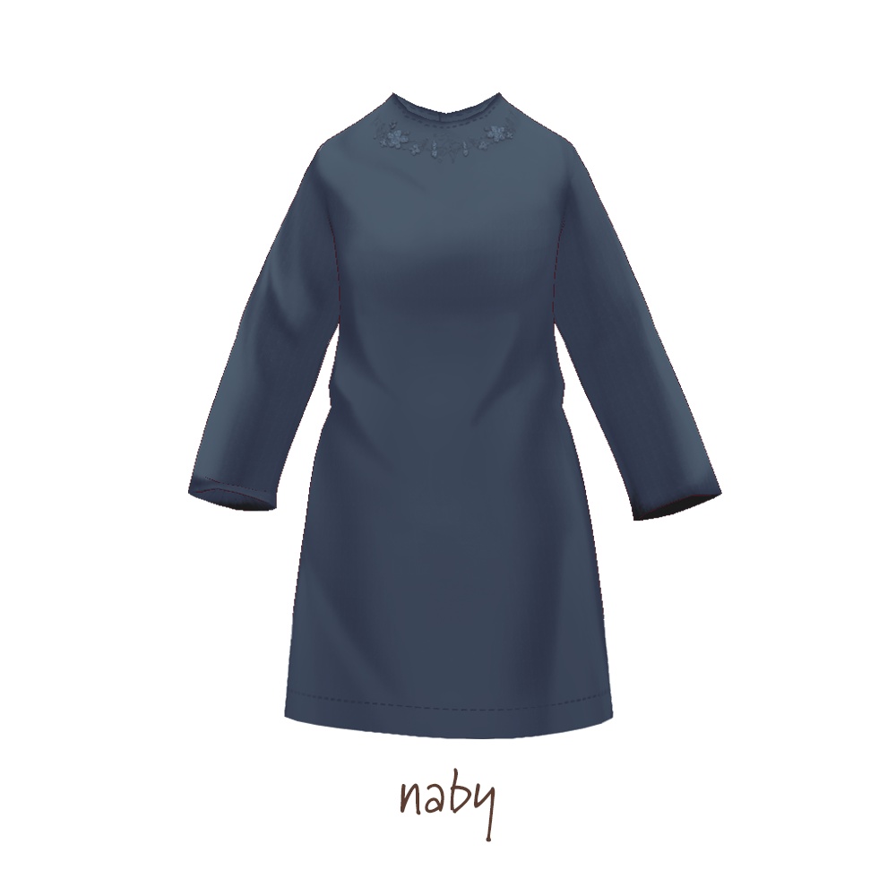 【For VRoid 1.0】Saku*saku フラワーステッチチュニックブラウス/Flower Stitch Tunic Blouse