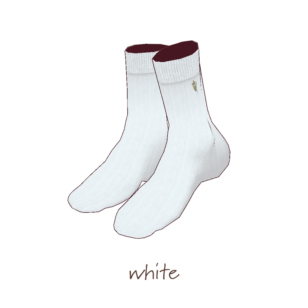 【For VRoid1.0】Saku*saku シンプルソックス/simple socks