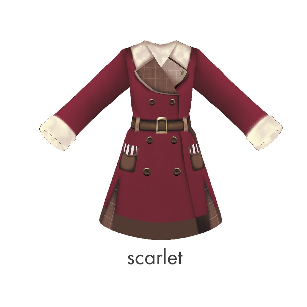 【For VRoid 1.0】Saku*saku ショコラトレンチコート/chocola trench coat