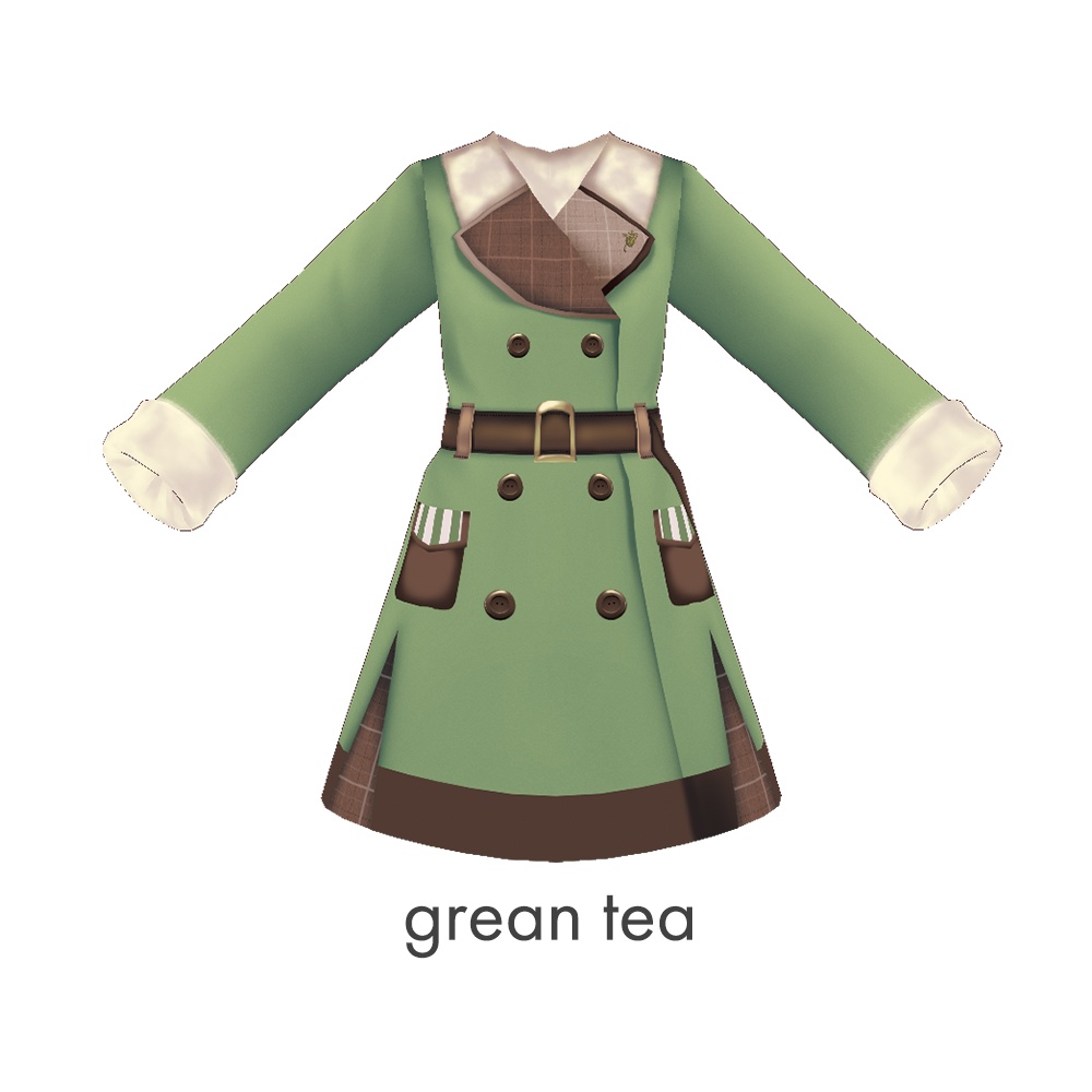 【For VRoid 1.0】Saku*saku ショコラトレンチコート/chocola trench coat