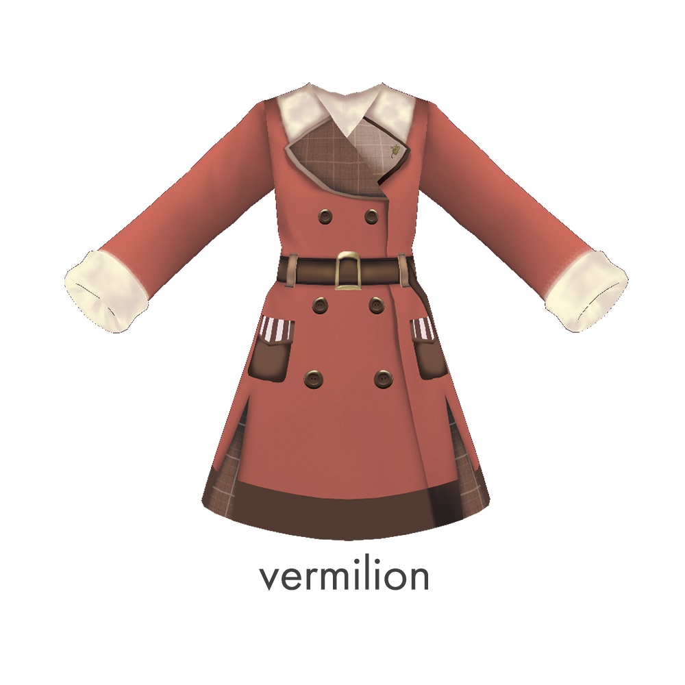 【For VRoid 1.0】Saku*saku ショコラトレンチコート/chocola trench coat