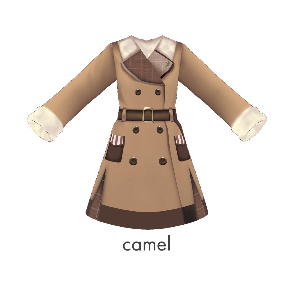 【For VRoid 1.0】Saku*saku ショコラトレンチコート/chocola trench coat