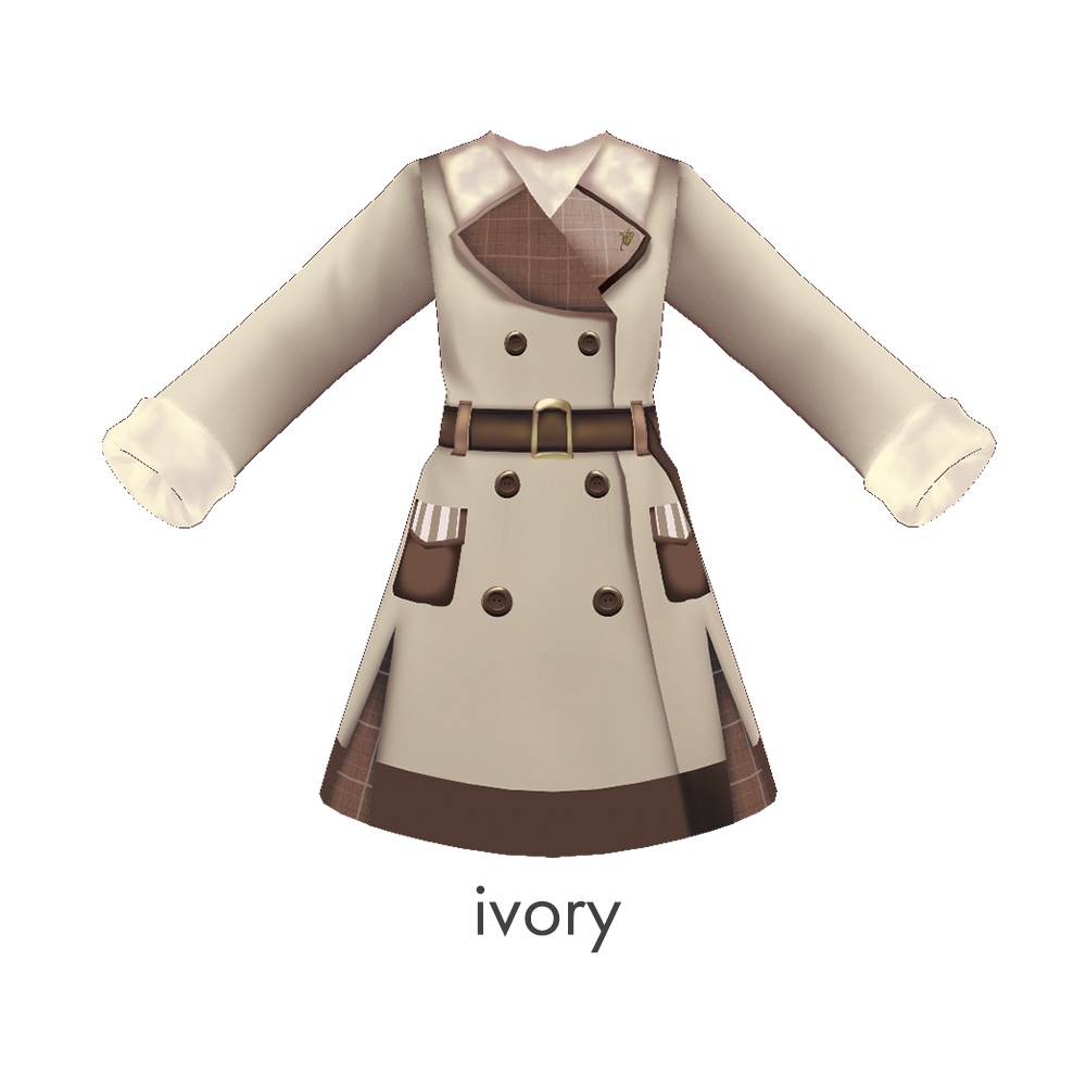 【For VRoid 1.0】Saku*saku ショコラトレンチコート/chocola trench coat