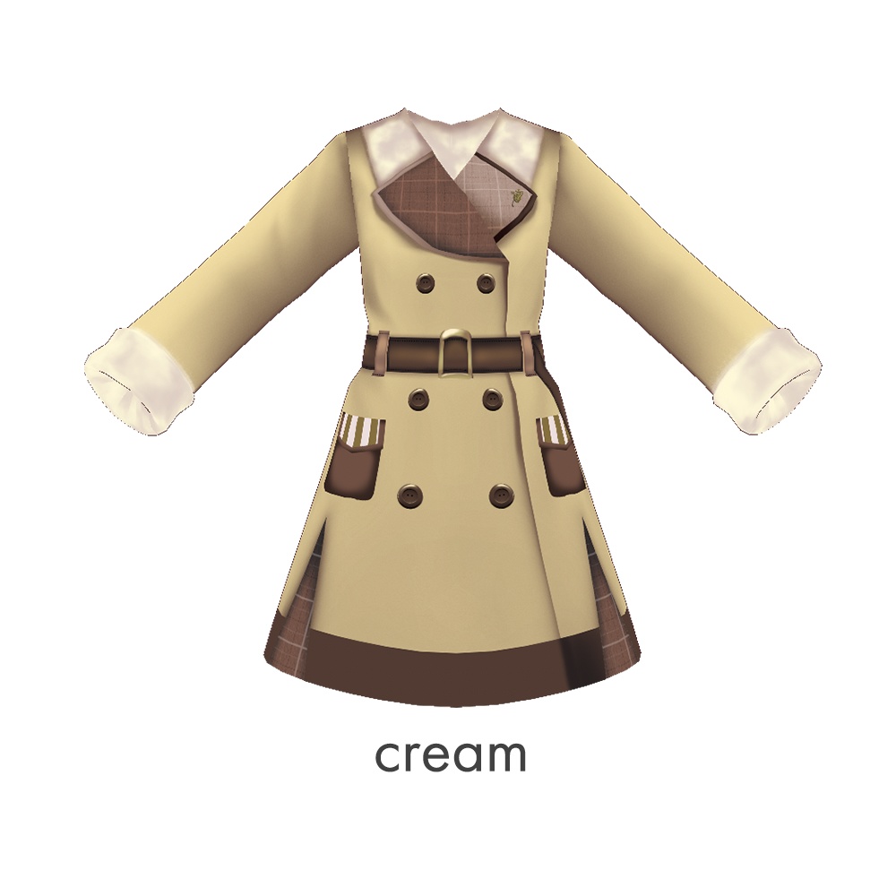 【For VRoid 1.0】Saku*saku ショコラトレンチコート/chocola trench coat