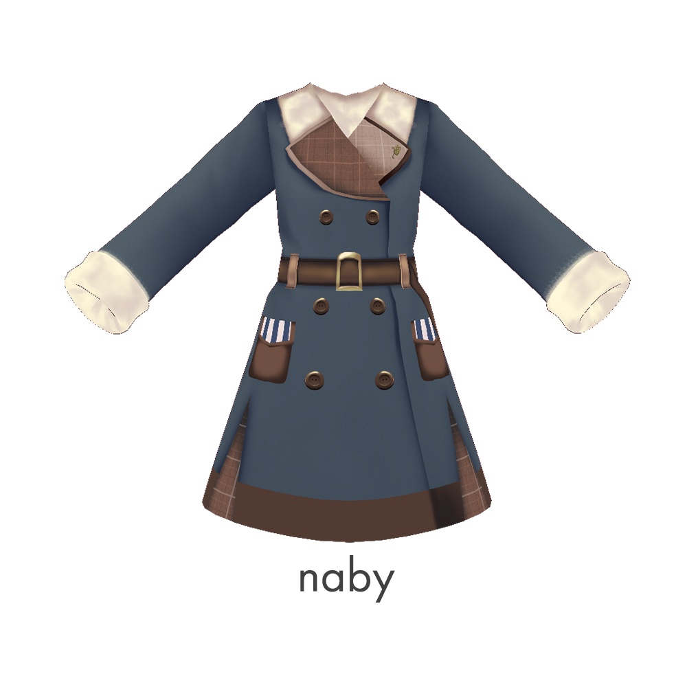 【For VRoid 1.0】Saku*saku ショコラトレンチコート/chocola trench coat