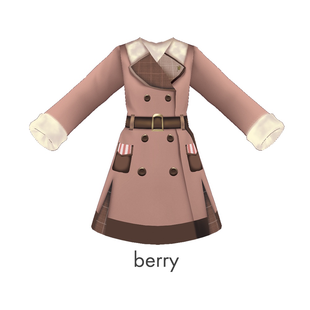 【For VRoid 1.0】Saku*saku ショコラトレンチコート/chocola trench coat