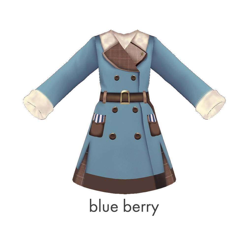 【For VRoid 1.0】Saku*saku ショコラトレンチコート/chocola trench coat