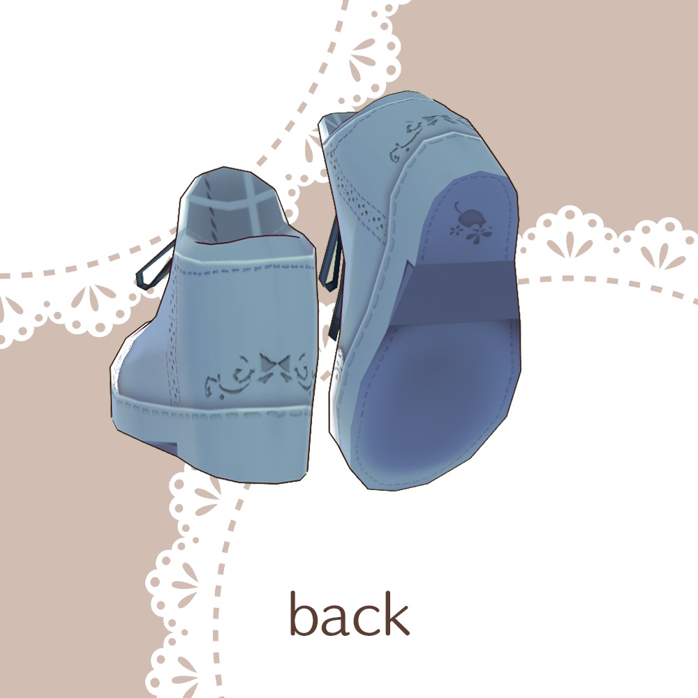 【For VRoid1.0】Saku*saku レースアップシューズ/lace up shoes