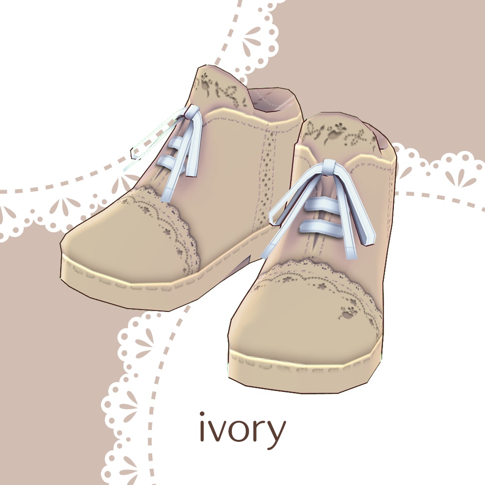 【For VRoid1.0】Saku*saku レースアップシューズ/lace up shoes