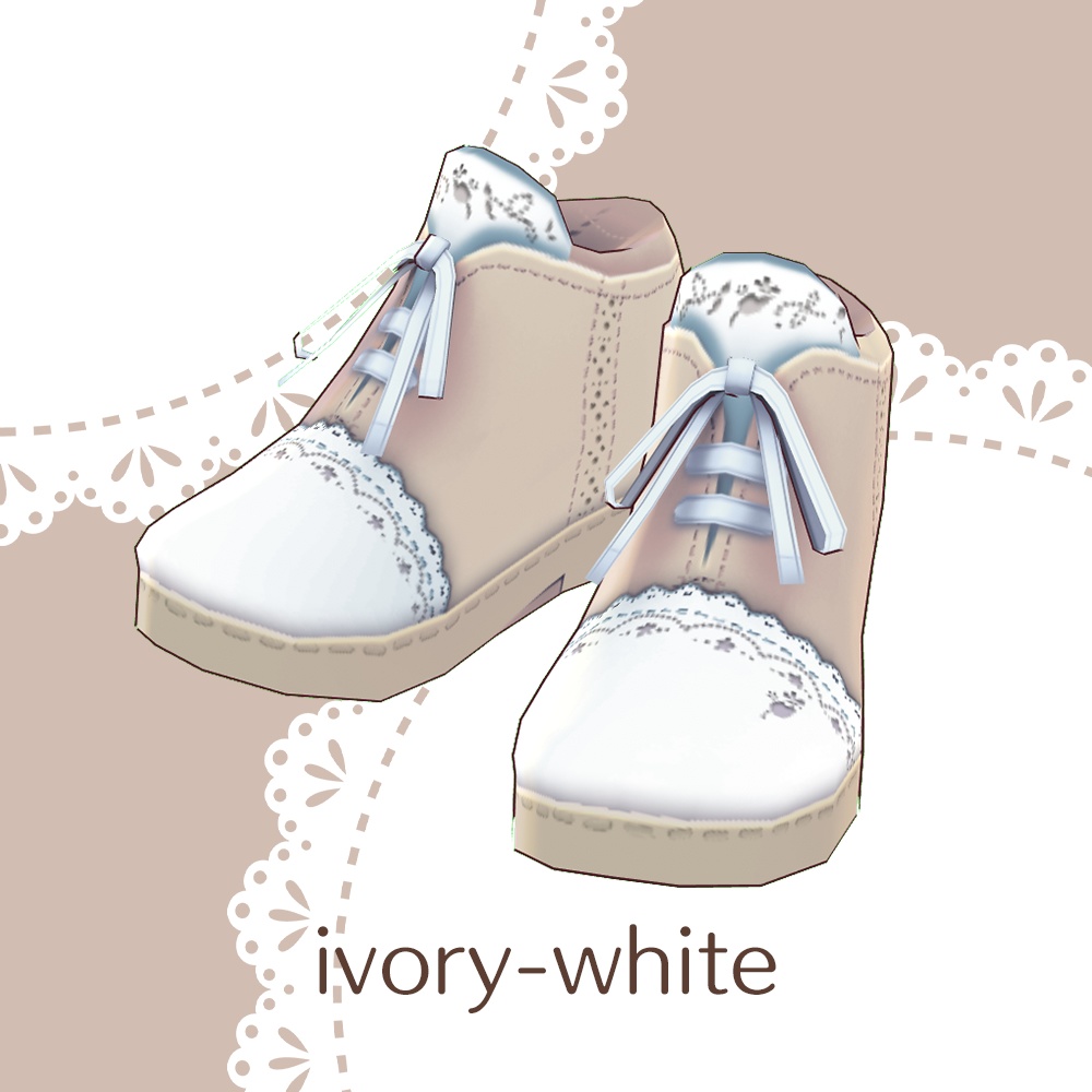 【For VRoid1.0】Saku*saku レースアップシューズ/lace up shoes
