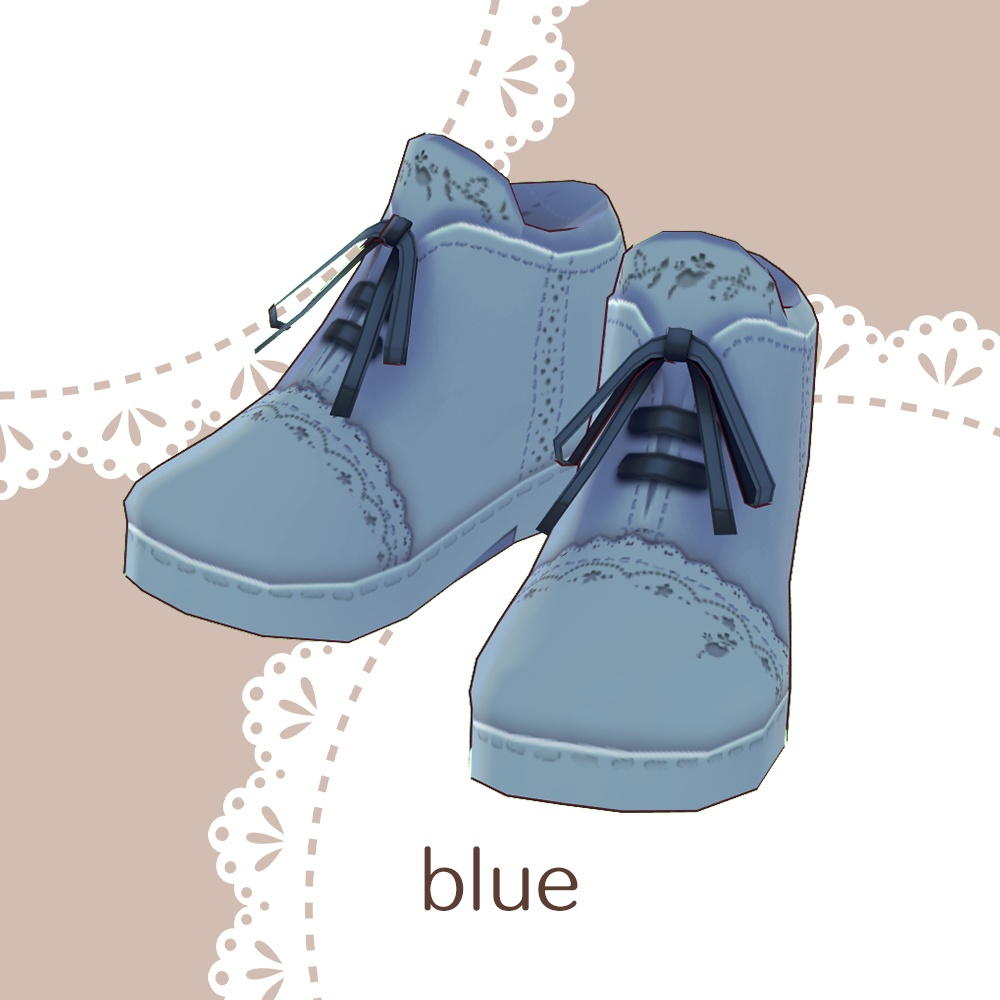 【For VRoid1.0】Saku*saku レースアップシューズ/lace up shoes