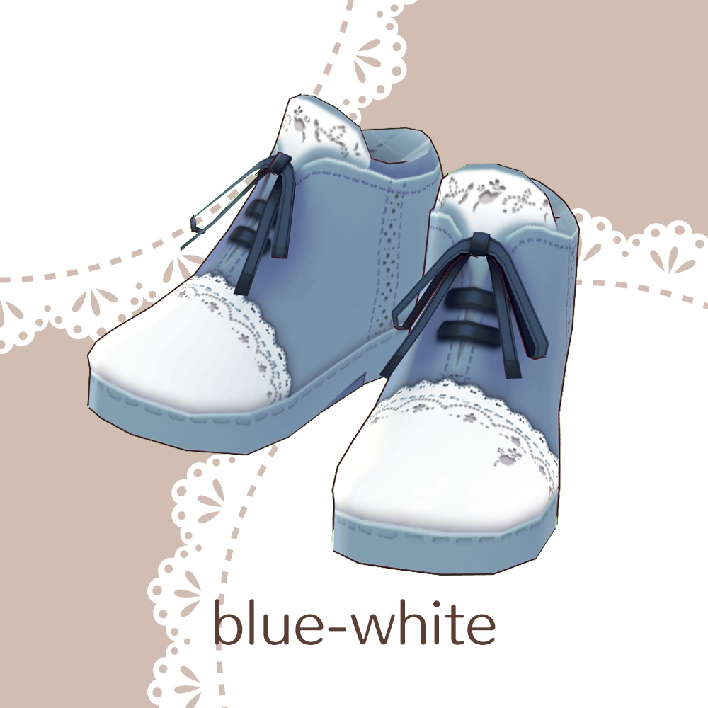 【For VRoid1.0】Saku*saku レースアップシューズ/lace up shoes