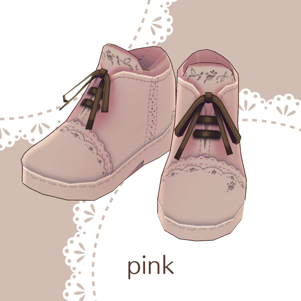 【For VRoid1.0】Saku*saku レースアップシューズ/lace up shoes