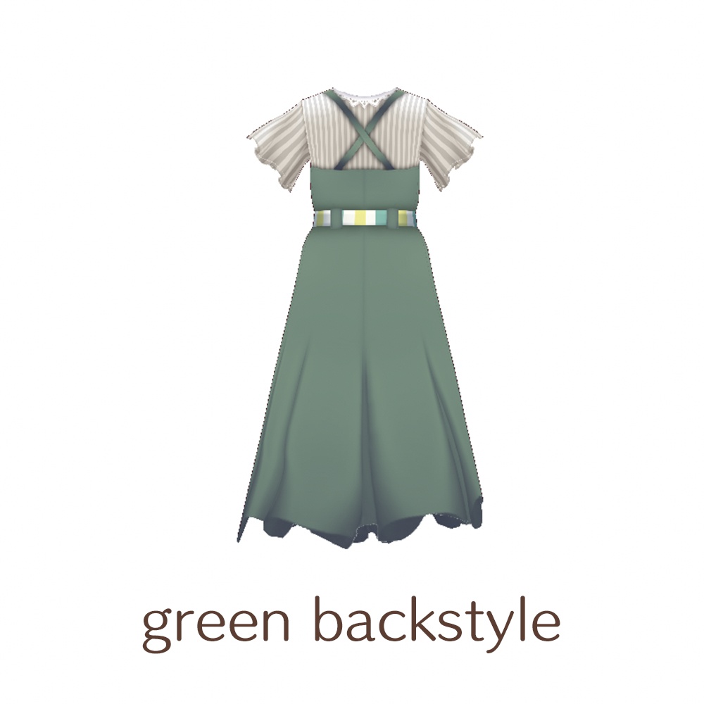 【For VRoid1.0】Saku*saku フレアー袖ブラウス+ジャンスカセット/Saku-saku Flared Sleeve BlouseSet