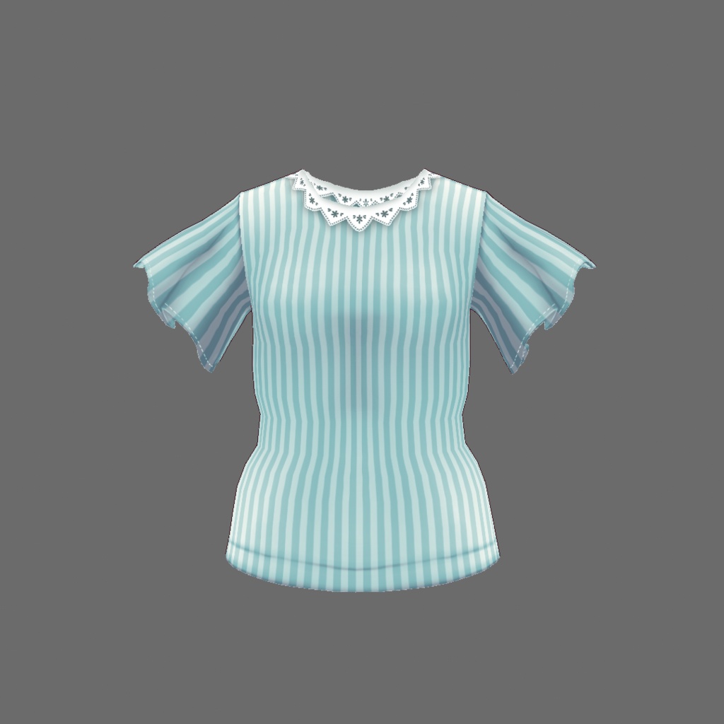 【For VRoid1.0】Saku*saku フレアー袖ブラウス+ジャンスカセット/Saku-saku Flared Sleeve BlouseSet