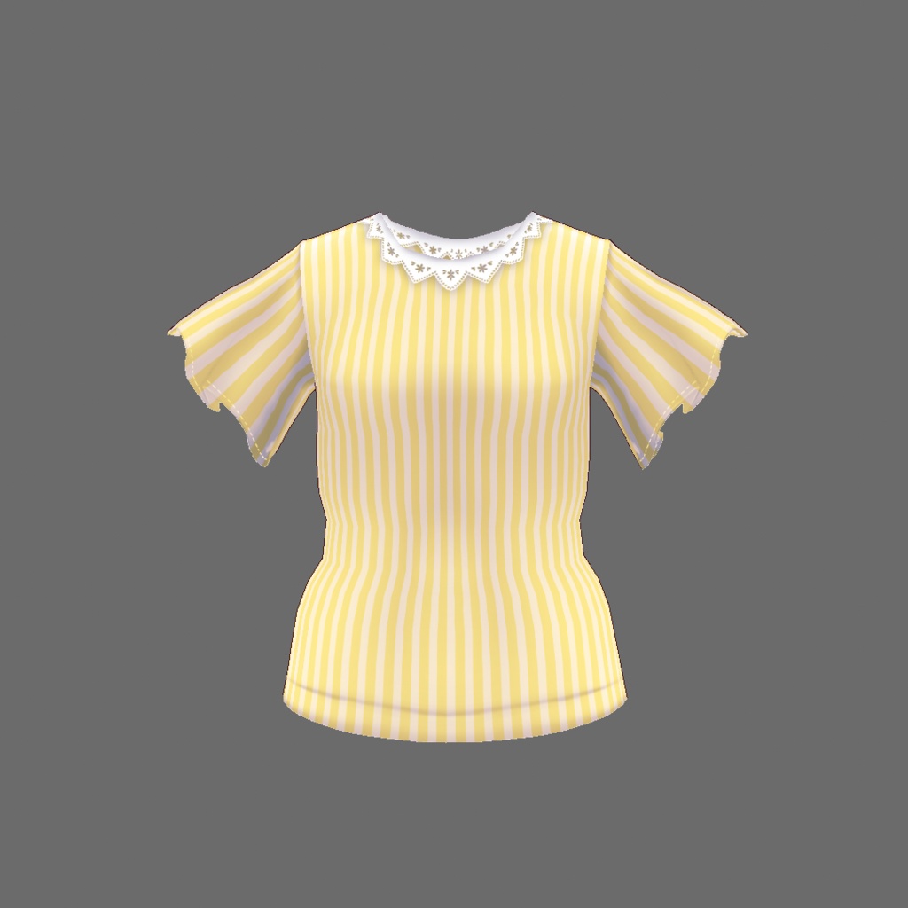 【For VRoid1.0】Saku*saku フレアー袖ブラウス+ジャンスカセット/Saku-saku Flared Sleeve BlouseSet