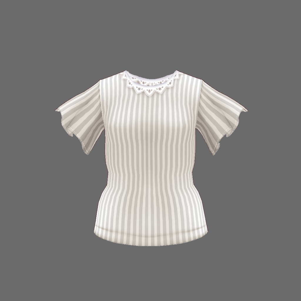 【For VRoid1.0】Saku*saku フレアー袖ブラウス+ジャンスカセット/Saku-saku Flared Sleeve BlouseSet