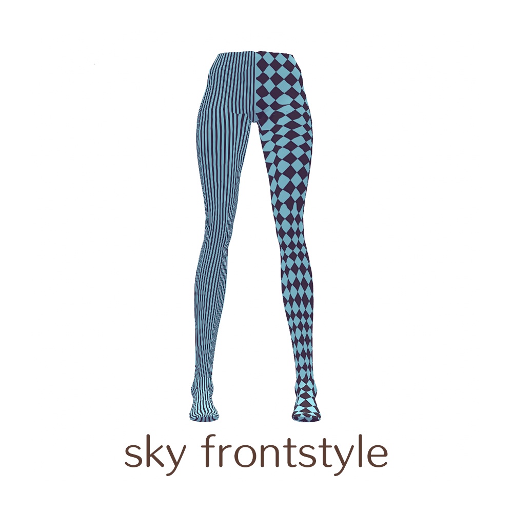 【For VRoid 1.0】Saku*saku スクエアストライプタイツ/Square Stripe Tights