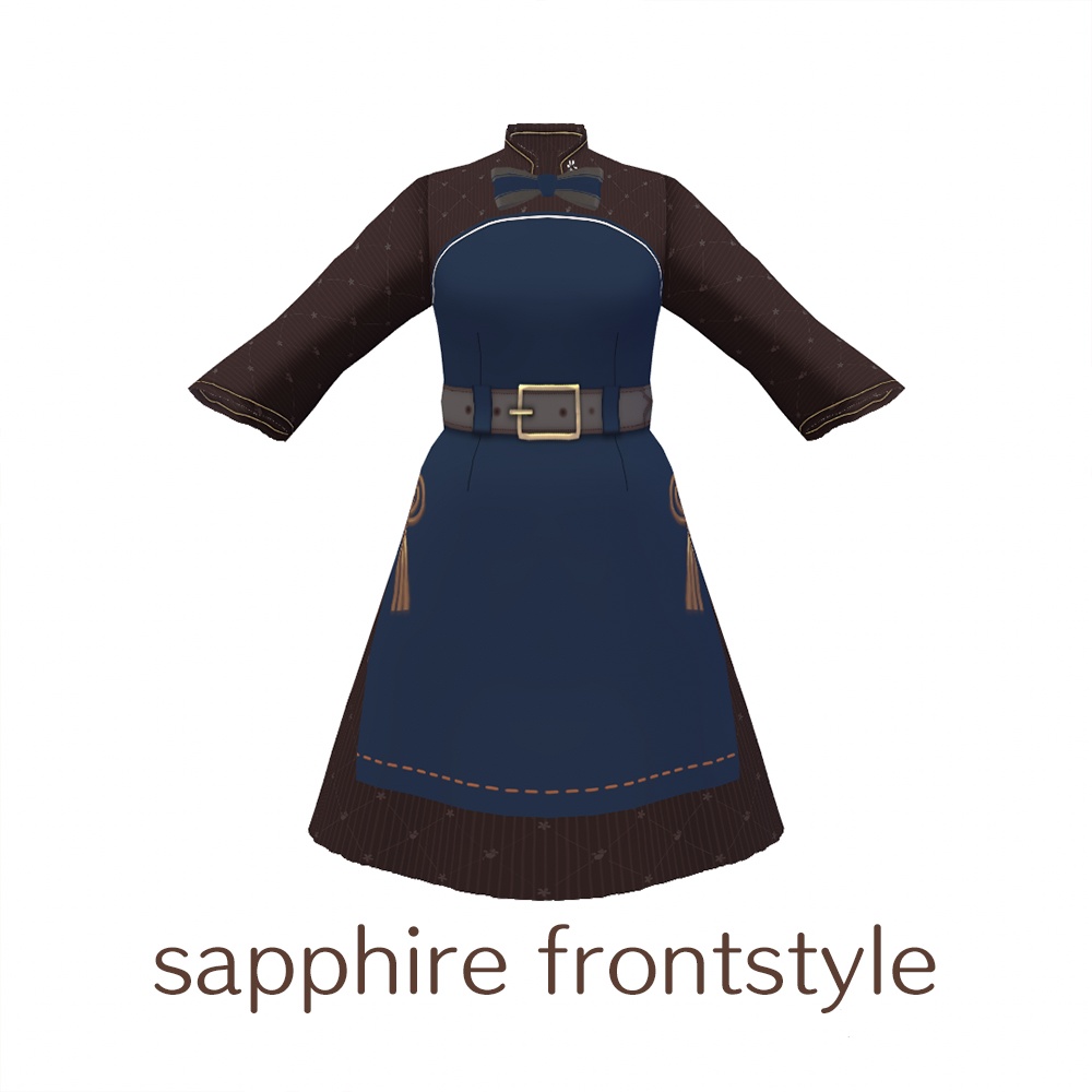 【For VRoid1.0】Saku*saku マオカラードレス/Mao collar dress