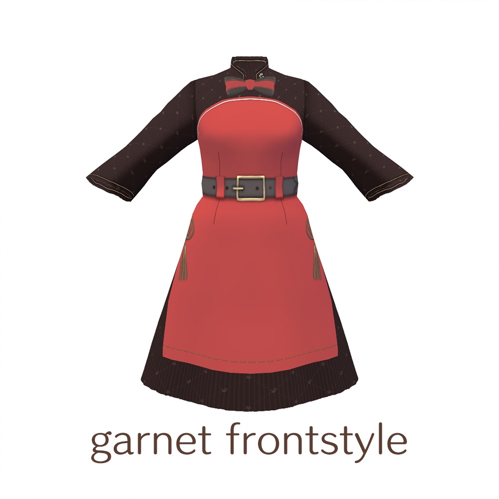 【For VRoid1.0】Saku*saku マオカラードレス/Mao collar dress