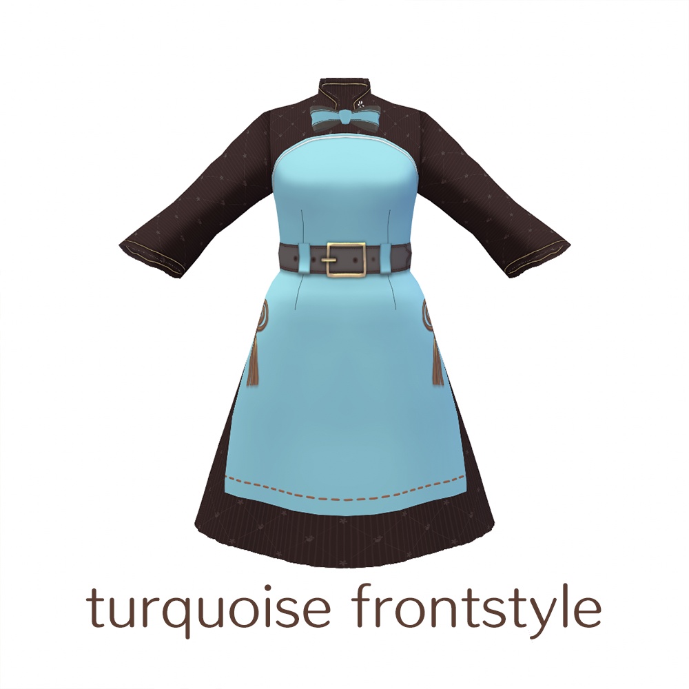 【For VRoid1.0】Saku*saku マオカラードレス/Mao collar dress