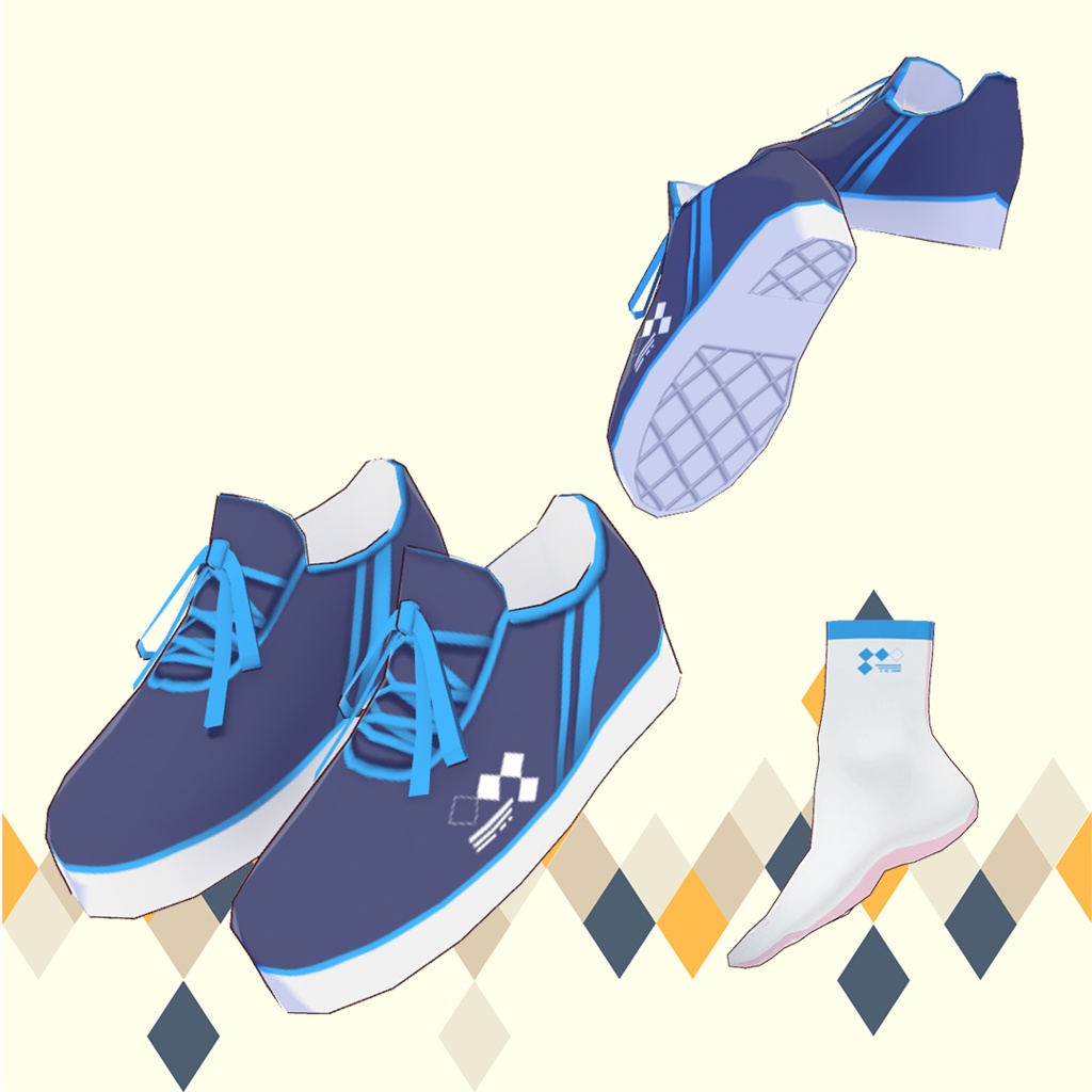 【for VRoid1.22.0〜 onry】ネオンカラースポーツウェアセット/neon color sports ware Set