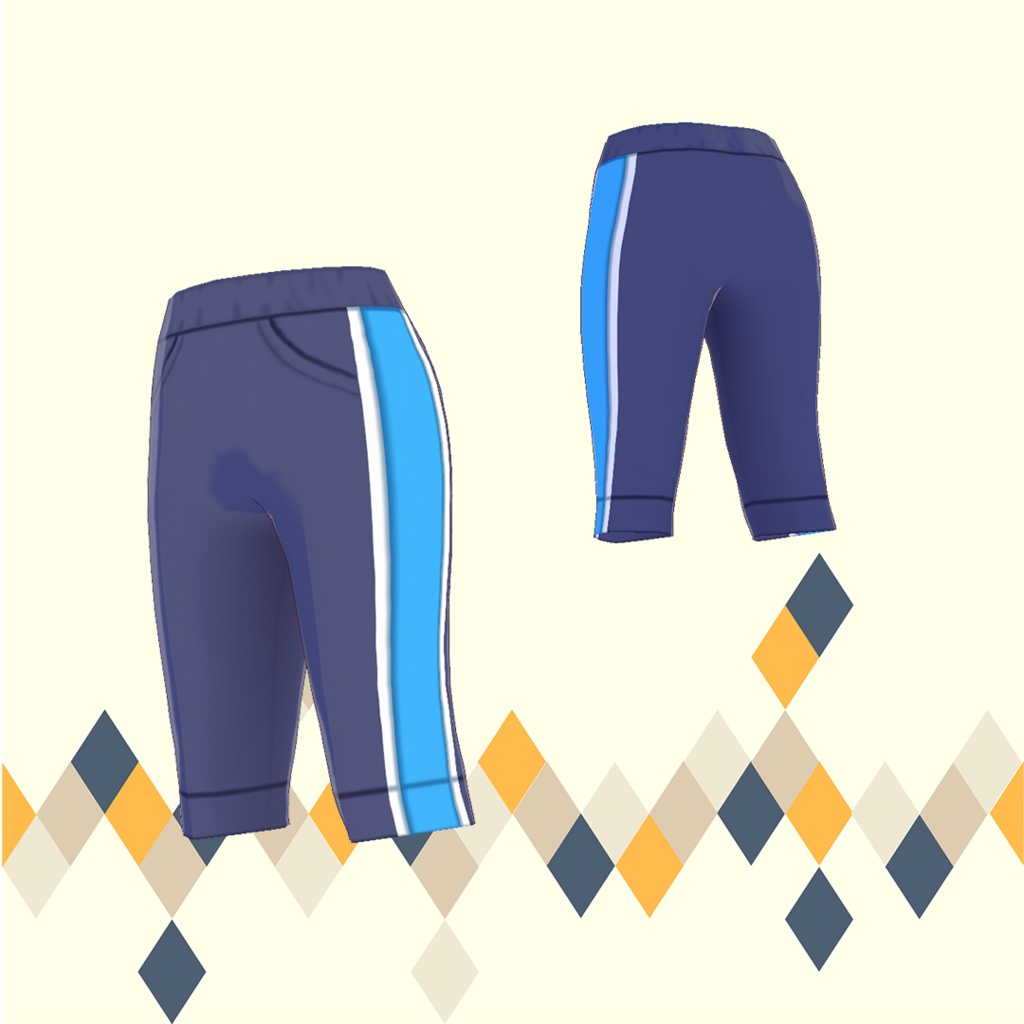 【for VRoid1.22.0〜 onry】ネオンカラースポーツウェアセット/neon color sports ware Set