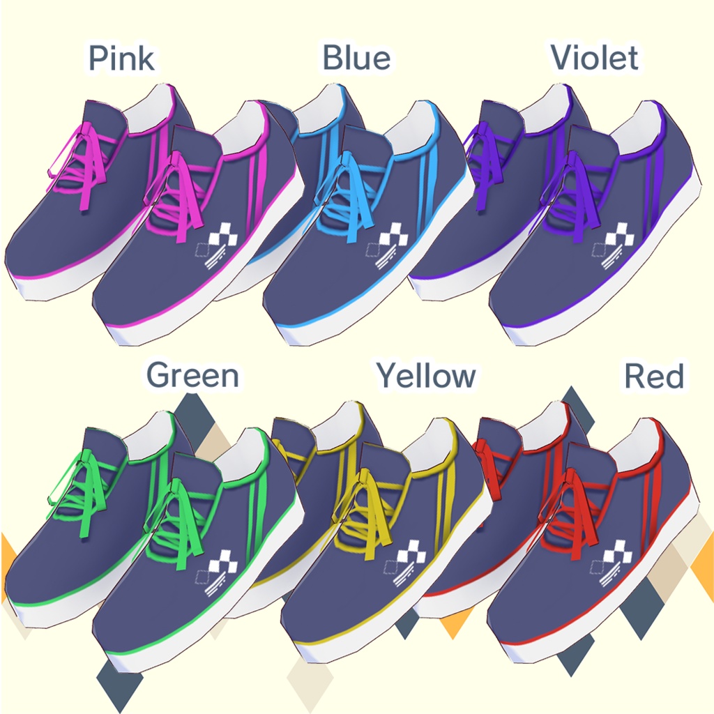 【for VRoid1.22.0〜 onry】ネオンカラースポーツウェアセット/neon color sports ware Set