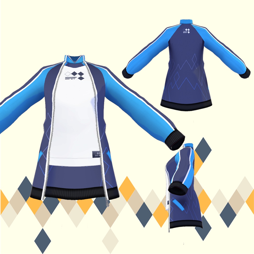 【for VRoid1.22.0〜 onry】ネオンカラースポーツウェアセット/neon color sports ware Set