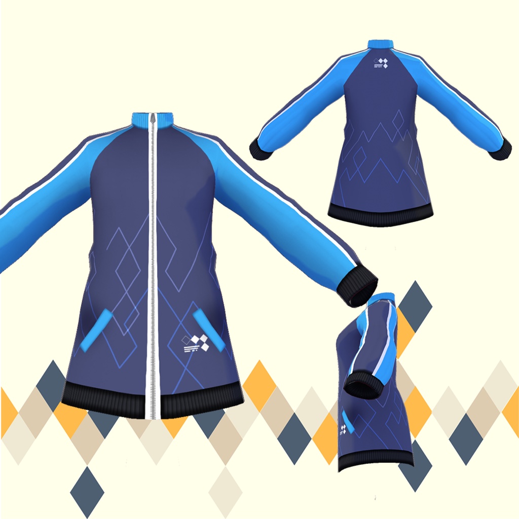 【for VRoid1.22.0〜 onry】ネオンカラースポーツウェアセット/neon color sports ware Set