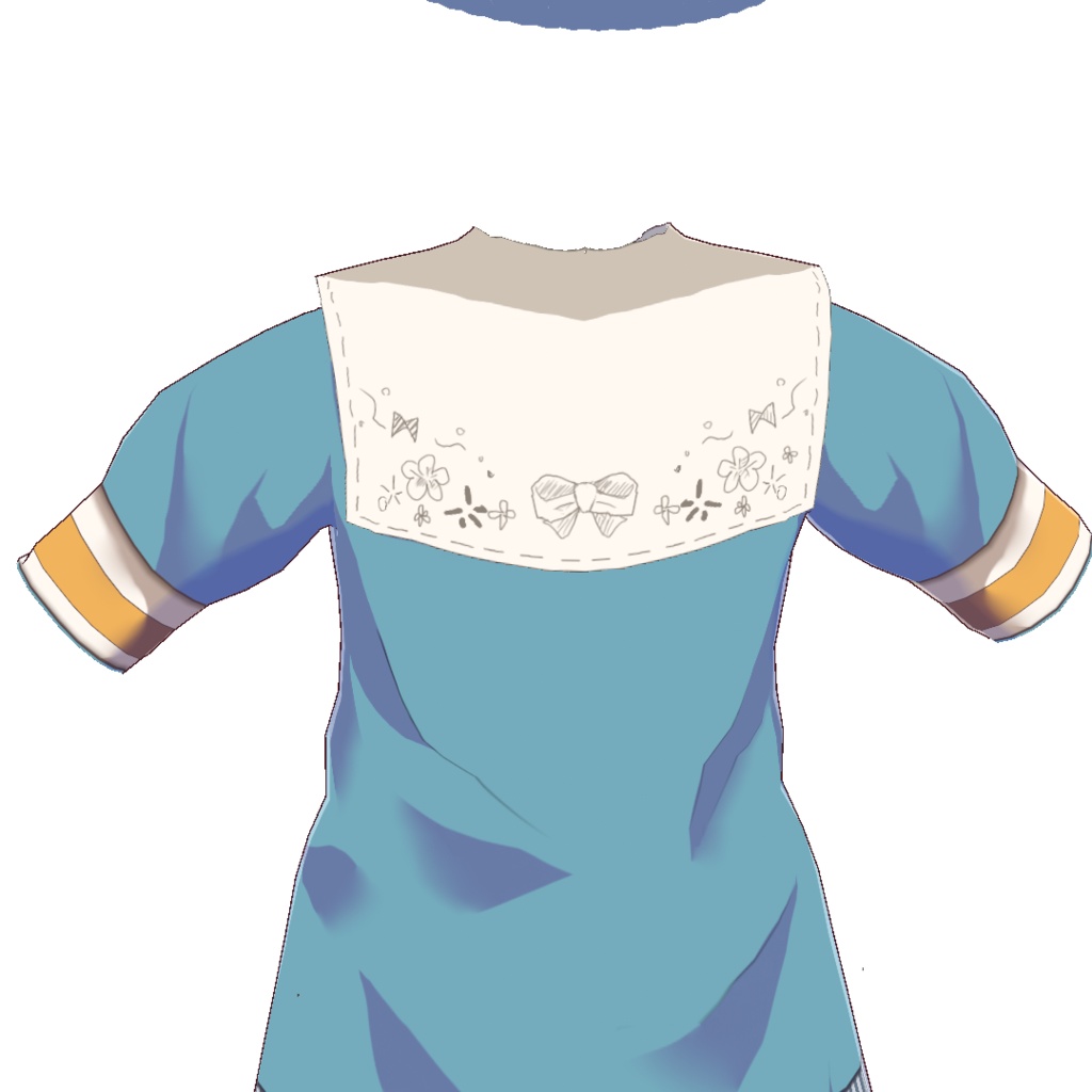 【for VRoid1.23.1〜 onry】プリント襟セーラー/print collar sailor