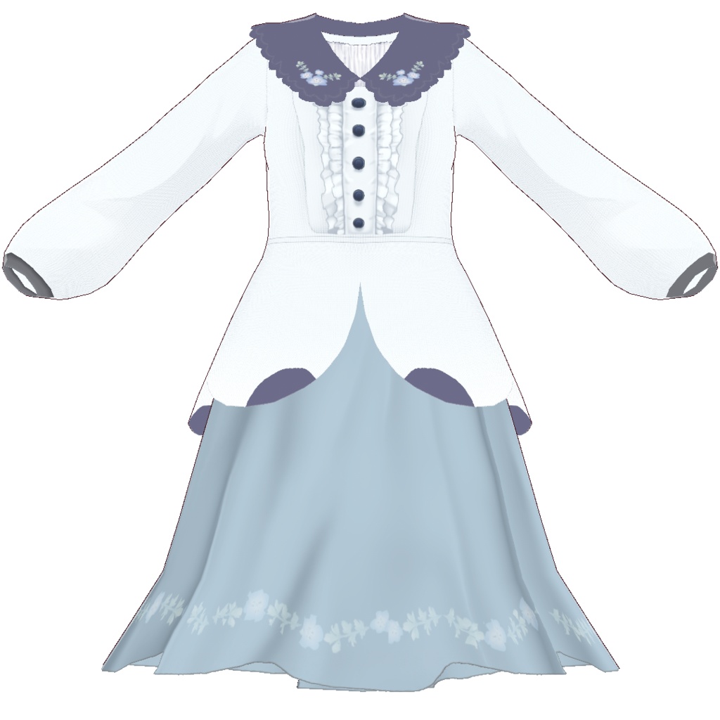 Saku*saku ネモフィラ上下セット/nemofira tops+bottoms codeset