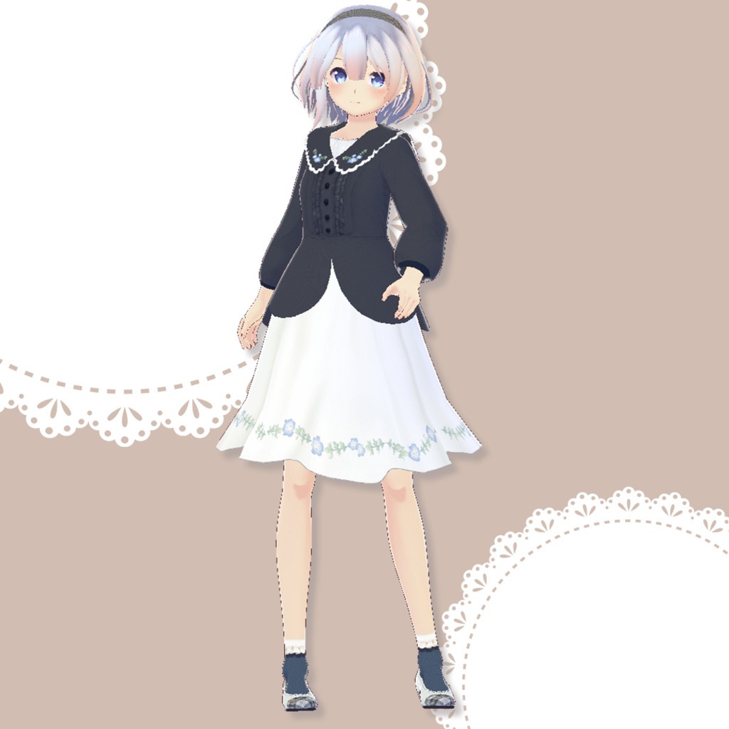 Saku*saku ネモフィラ上下セット/nemofira tops+bottoms codeset