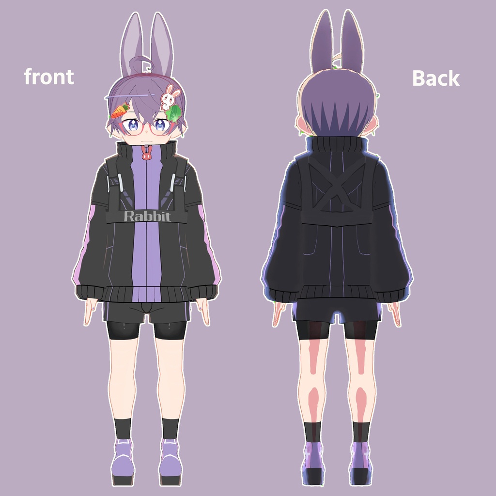 うさぎ男子珀兎(はくと)くん デフォルメver【PC・Quest対応】