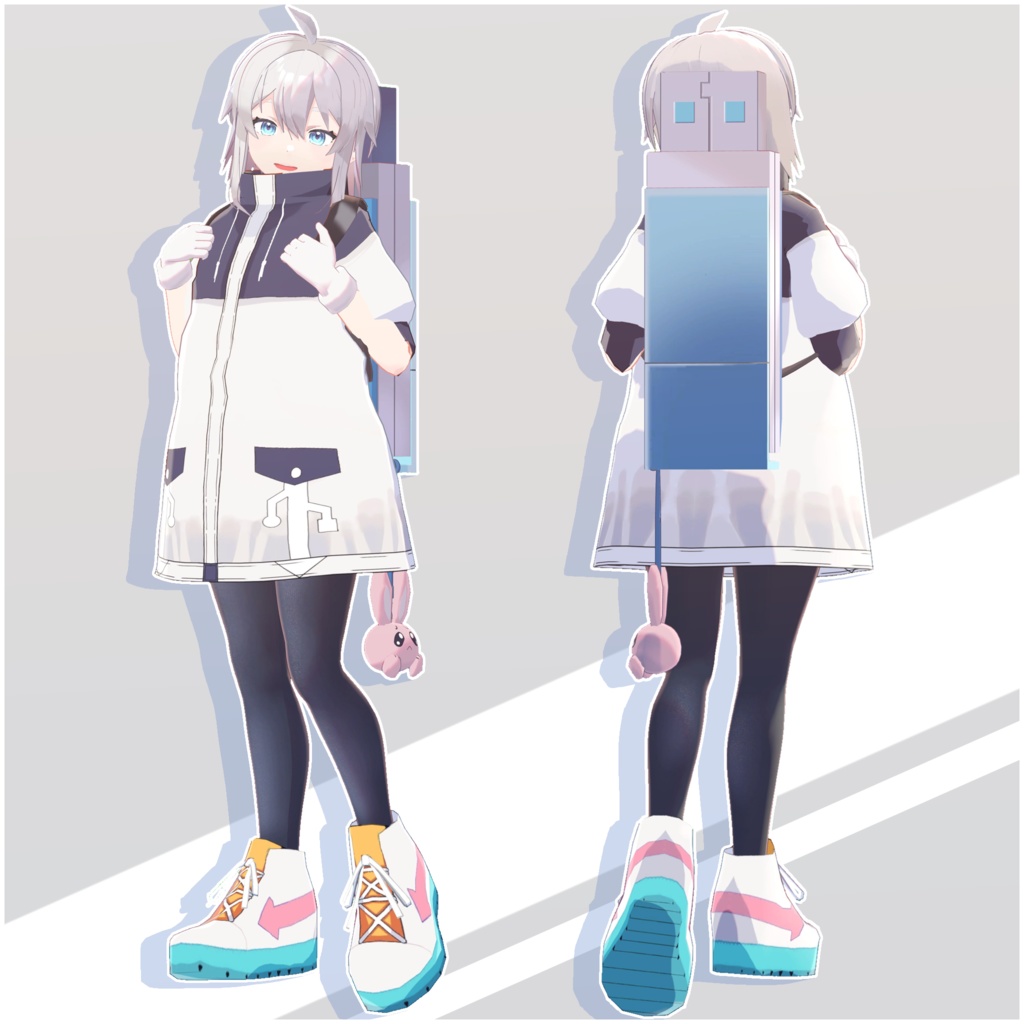 VRChat想定Quest対応モデル「USB子ちゃん」