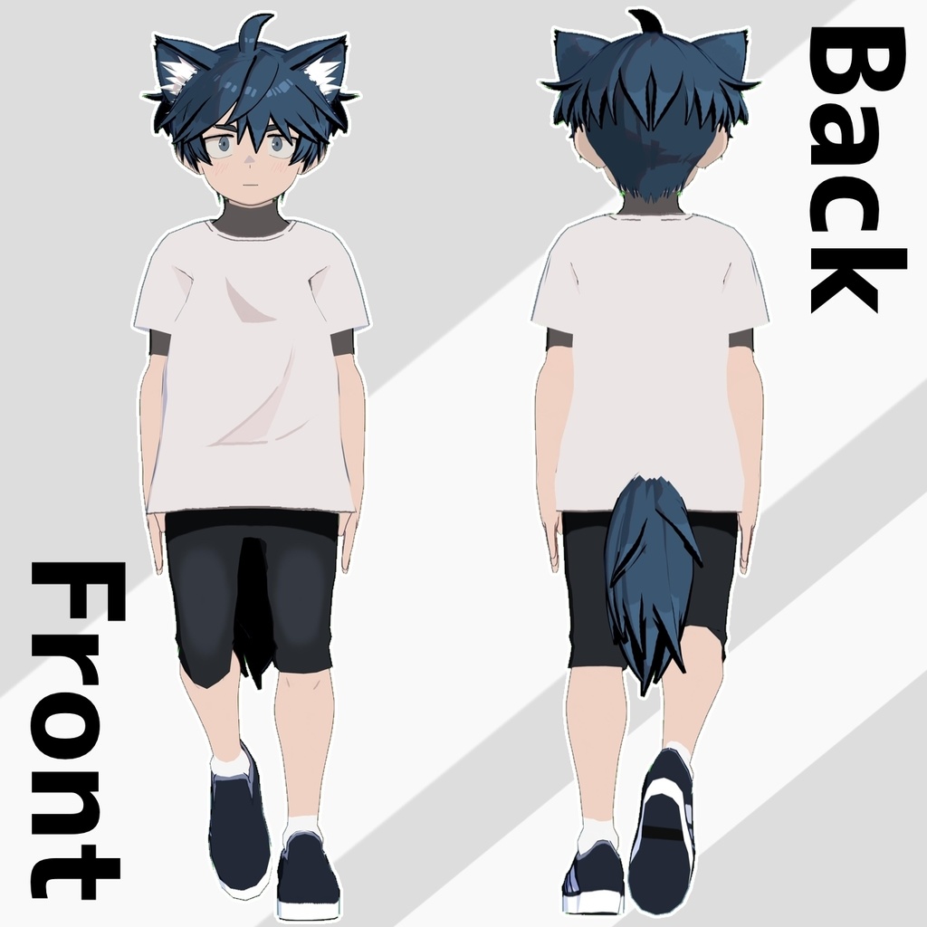 三白眼少年「太一」VRC想定Quest対応・Cluster対応VRMモデル V0.03更新