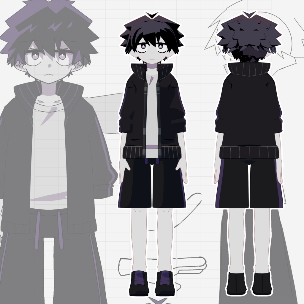 【VRCモデル】スポーツ系少年「黒田」【Quest対応】