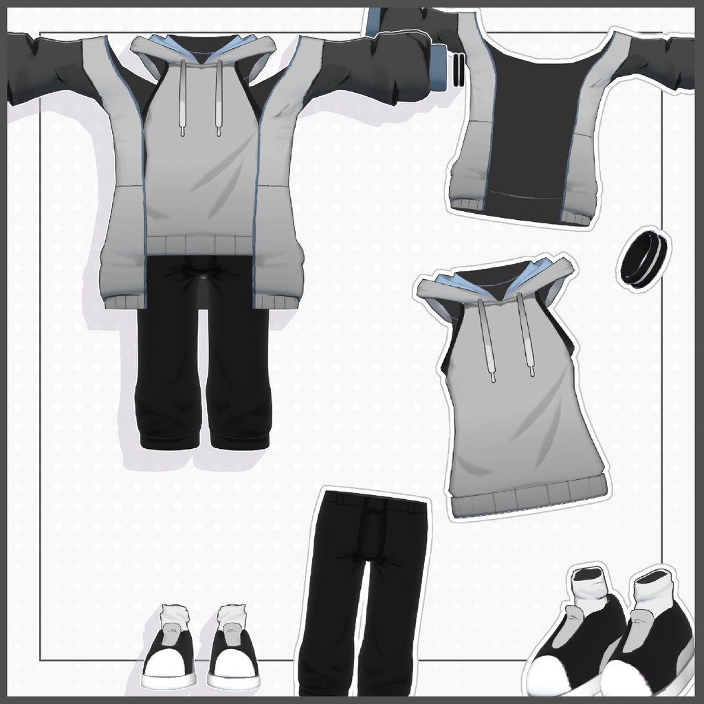 【+Head対応】sleeveless parka jacket