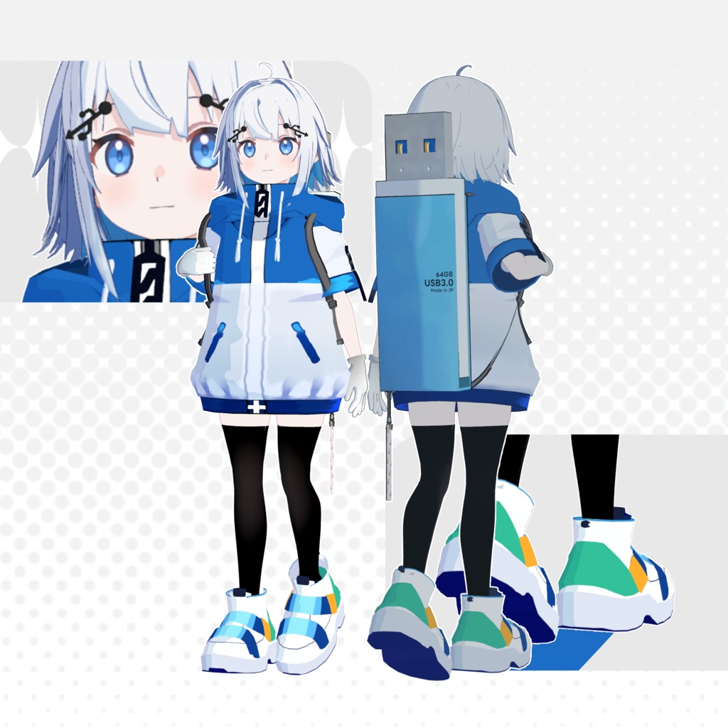 USBko3.0//RE.2 - オリジナル3Dモデル