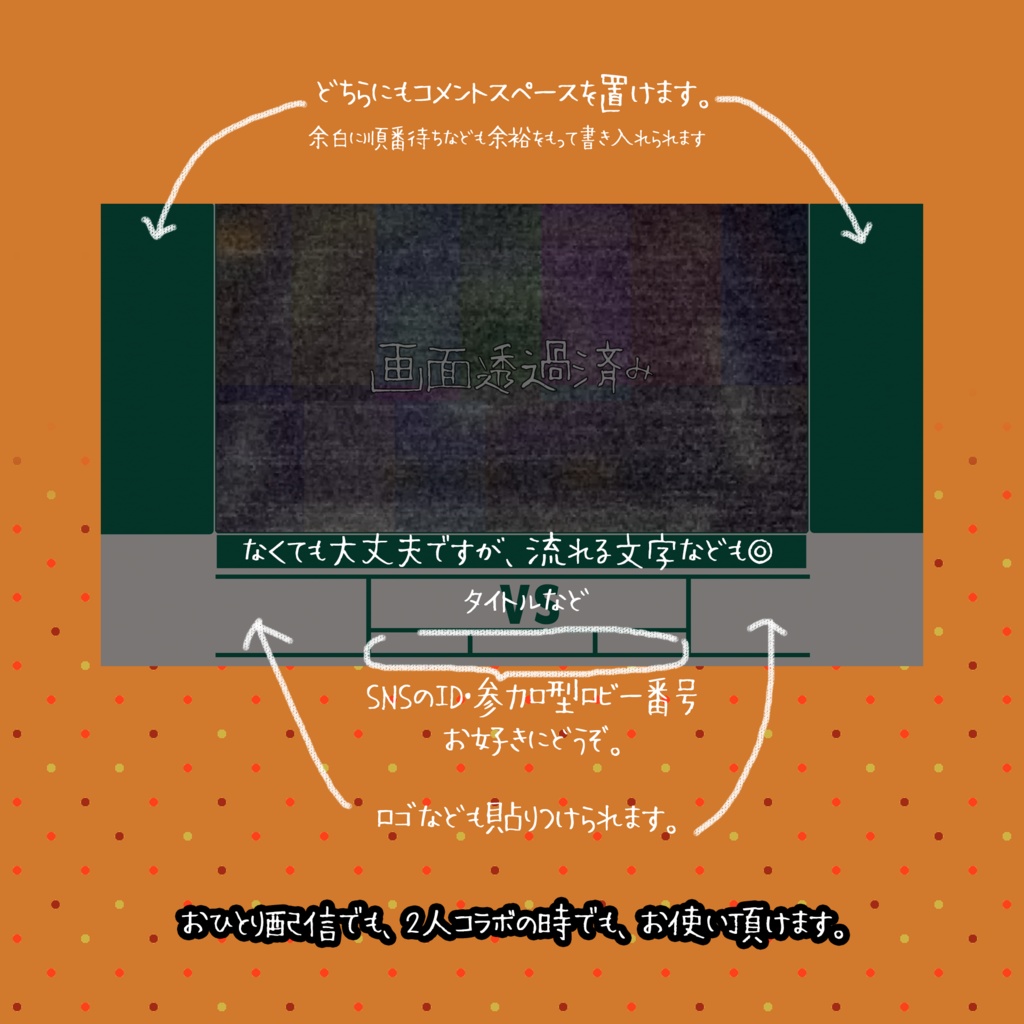 参加型でも安心!汎用性が高い配信画面