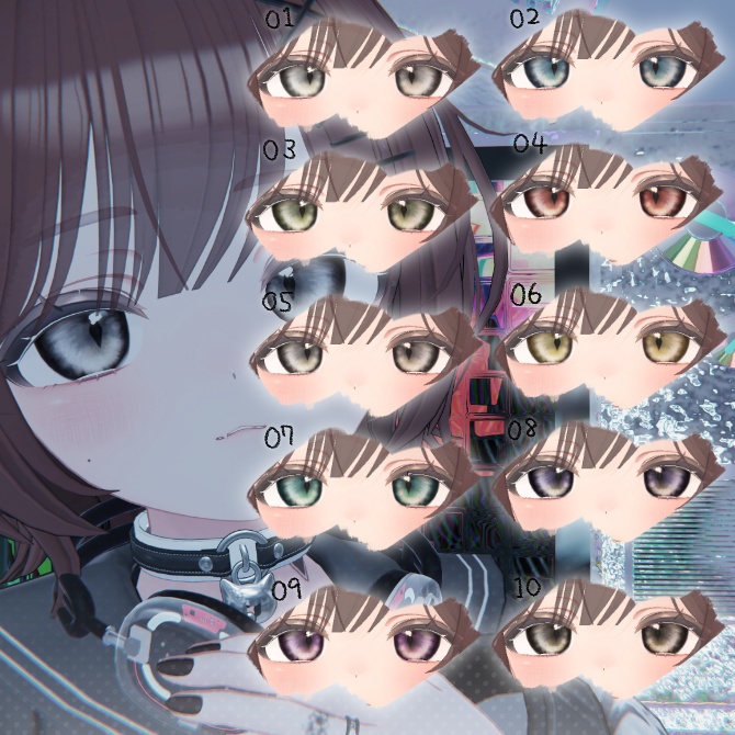 【9アバター対応】Cat Eye Texture