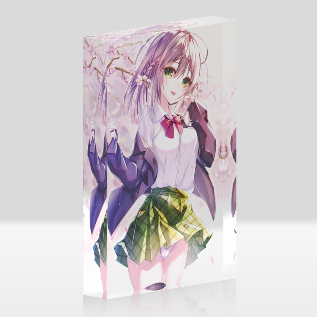 春 アクリルブロック