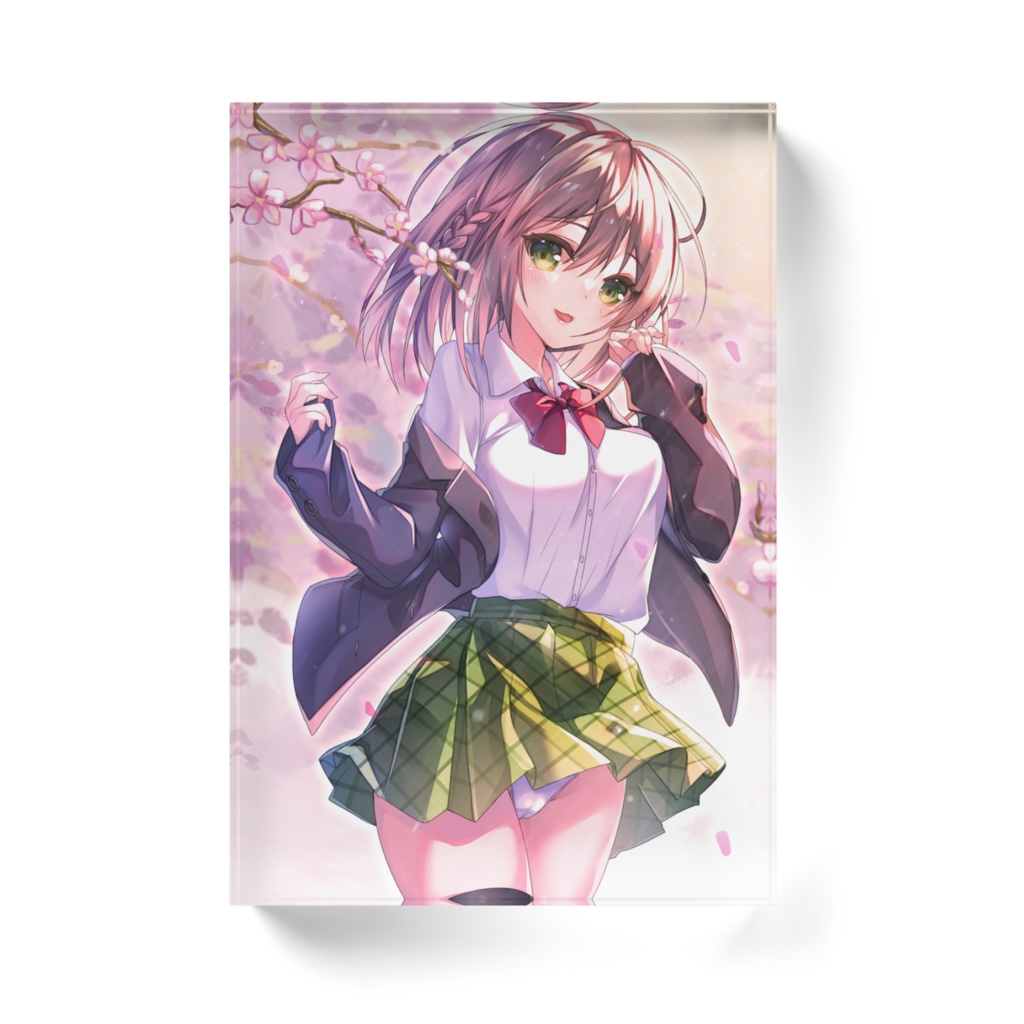 春 アクリルブロック