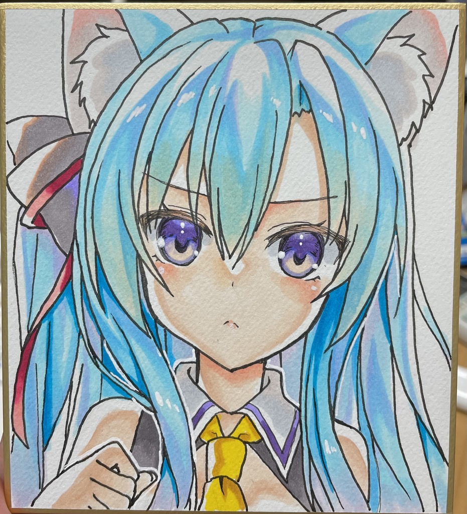 【手描き色紙】よるちゃん