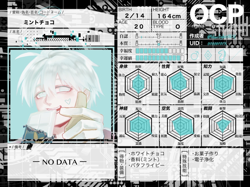 【テンプレ】創作用キャラプロフィール（戦闘パラメータ）