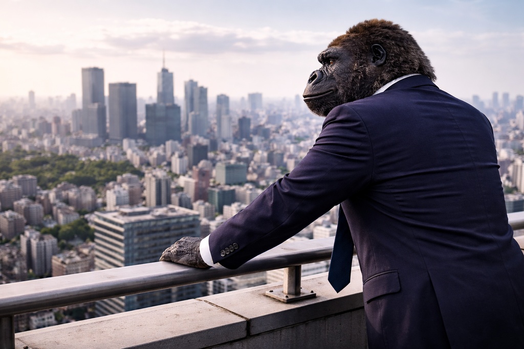 ゴリラ課長画像集 約40枚（AI画像生成）SNS・動画で使えるゴリラ素材です