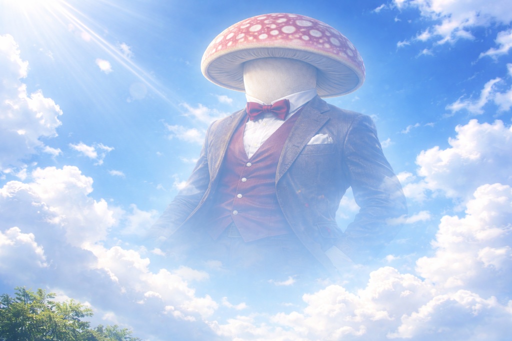 マッシュルームダンディ画像集 約40枚(AI画像生成)フリーゲームなどで使える素材です