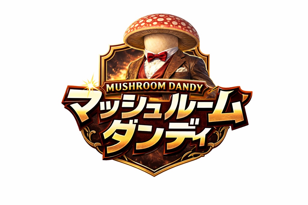 マッシュルームダンディ画像集 約40枚（AI画像生成）フリーゲームなどで使える素材です